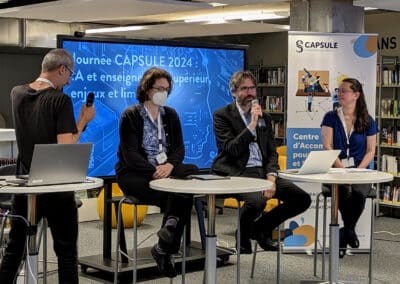 Journée CAPSULE 2024 : IA et enseignement supérieur, enjeux et limites - Caroline Dubacq, Berni Hasenknopf, Franziska Heimburger, Yves Noël